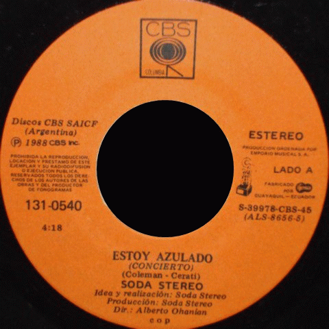 Soda Stereo : Estoy Azulado